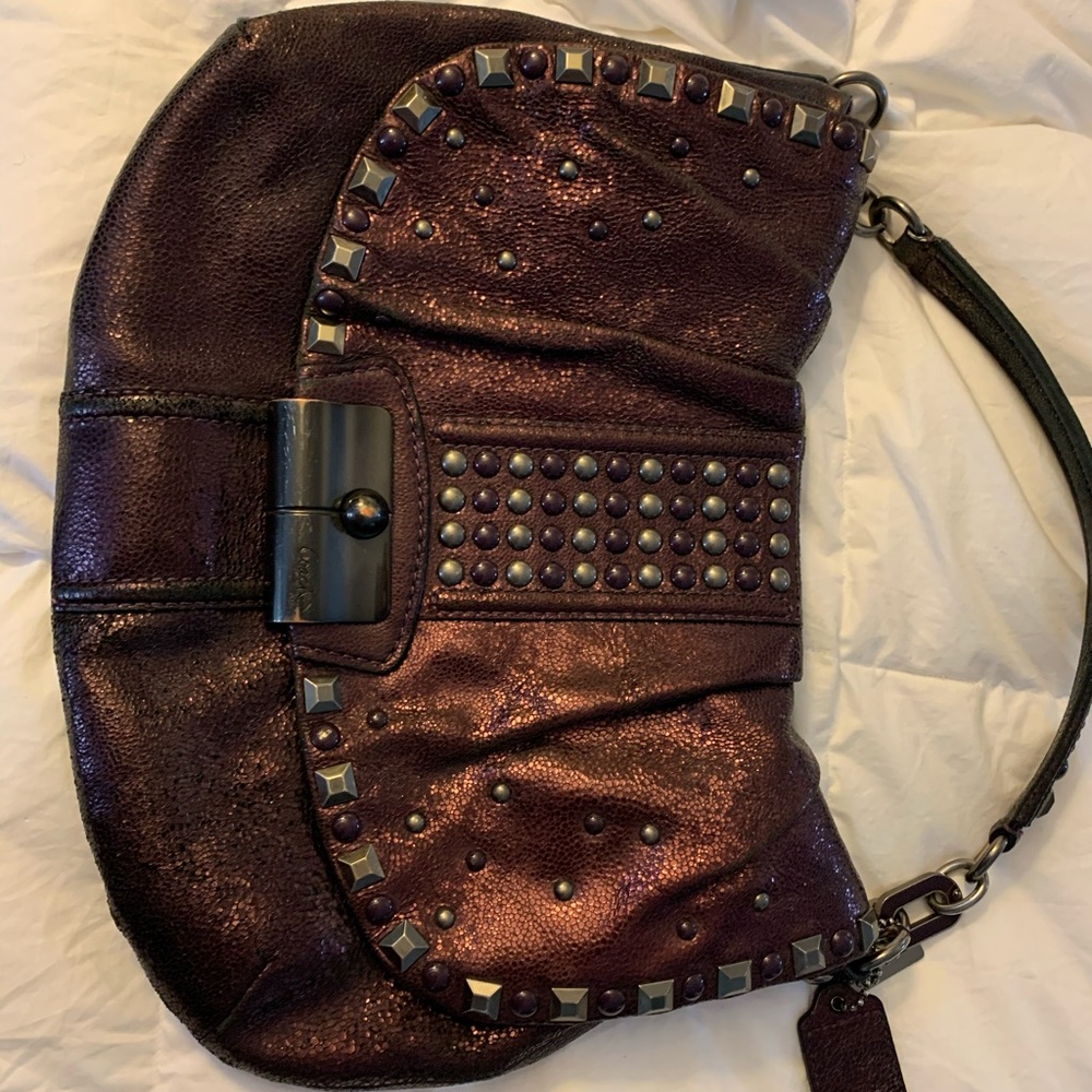 Coach Kristin Studded Metallic Shoulder Bag cira 2009
